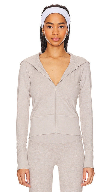 WeWoreWhat Fitted Zip Up Hoodie in Grey - WeWoreWhat - Sweat à capuche zippé ajusté - Gris - WeWoreWhat 合身灰色拉链连帽衫 - WeWoreWhat Taillierter Kapuzenpullover mit Reißverschluss in Grau - WeWoreWhat Fitted 집업 후디그레이 색상 - Felpa con cappuccio con zip aderente WeWoreWhat in grigio