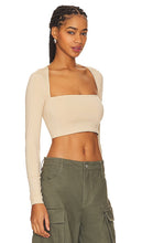 WeWoreWhat Long Sleeve Bandeau Top in Beige