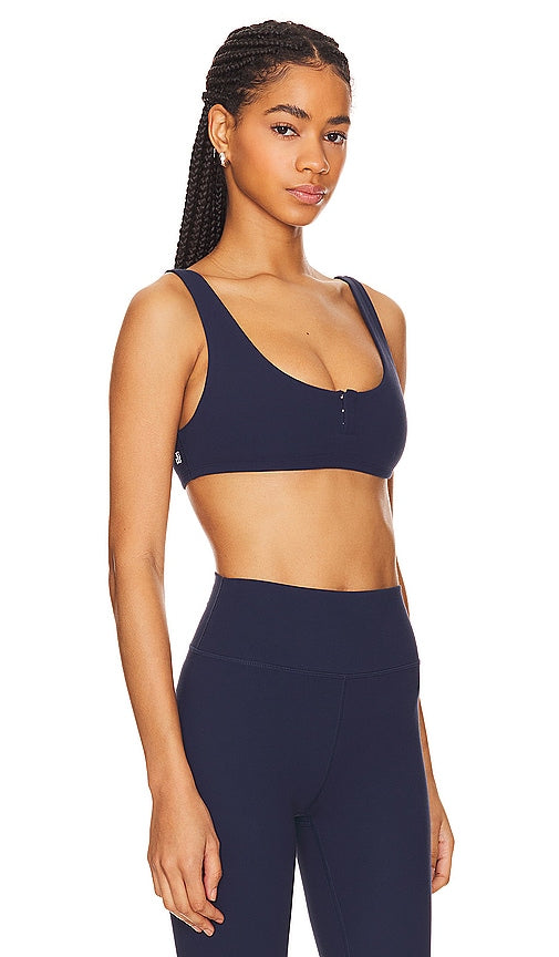 WeWoreWhat Snap Front Sports Bra in Navy