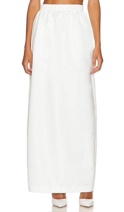 WeWoreWhat Tulip Long Skirt in White - WeWoreWhat - Jupe longue tulipe en blanc - WeWoreWhat 白色郁金香长裙 - WeWoreWhat Tulip Langer Rock in Weiß - WeWoreWhat 튤립 롱 스커트화이트 색상 - WeWoreWhat Gonna lunga Tulip in bianco