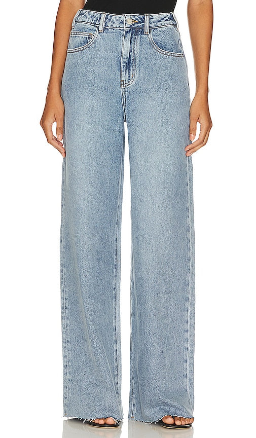 WeWoreWhat Wide Leg Jean in Blue - WeWoreWhat - Jean large - Bleu - WeWoreWhat 蓝色阔腿牛仔裤 - WeWoreWhat Jeans mit weitem Bein in Blau - WeWoreWhat 와이드 레그 진 블루 색상 - WeWoreWhat Jean a gamba larga in blu