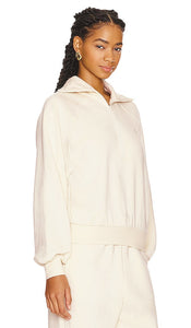 WellBeing + BeingWell Layne Half Zip Pullover in White