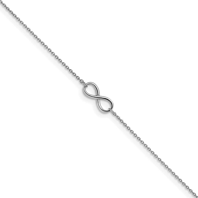 White Gold Infinity Anklet