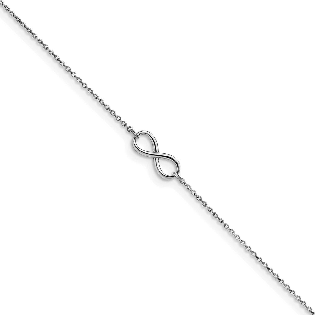 White Gold Infinity Anklet