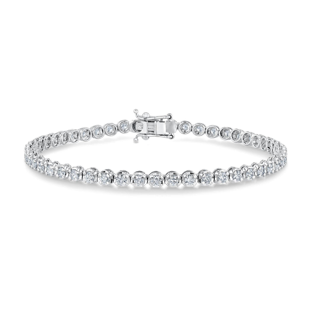 White Gold Round Diamond Tennis Bracelet 2 3/8ctw