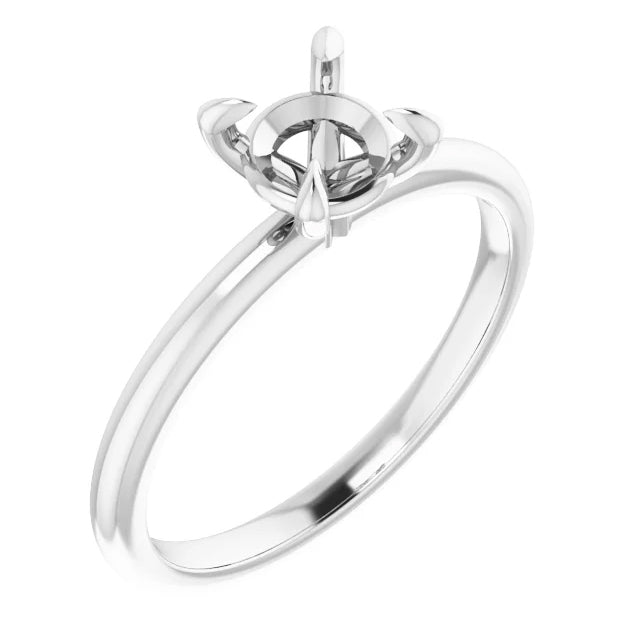 White Gold Solitaire Engagement Ring Setting