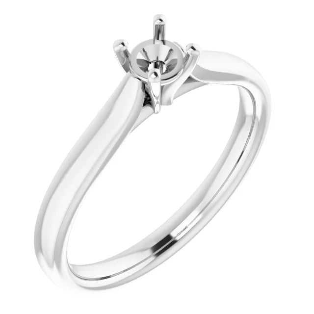 White Gold Solitaire Engagement Ring Setting