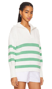 White + Warren Quarter Zip in White