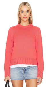 White + Warren Shrunken Crewneck in Coral,Red - Col rond rétréci White + Warren en corail, rouge - 白色 + Warren Shrunken 珊瑚色、红色圆领毛衣 - Weiß + Warren Shrunken Crewneck in Koralle, Rot - White + Warren Shrunken 크루넥 코랄,레드 색상 - Girocollo rimpicciolito White + Warren in corallo, rosso