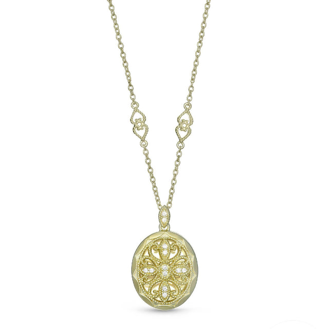 With You Lockets Addison Gold-Plated Locket Necklace