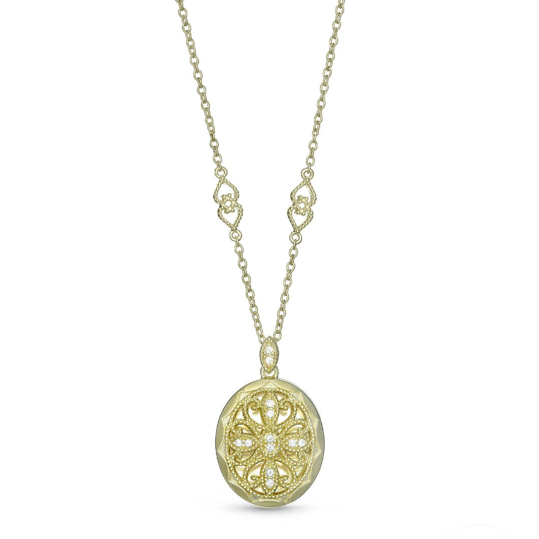 With You Lockets Addison Gold-Plated Locket Necklace