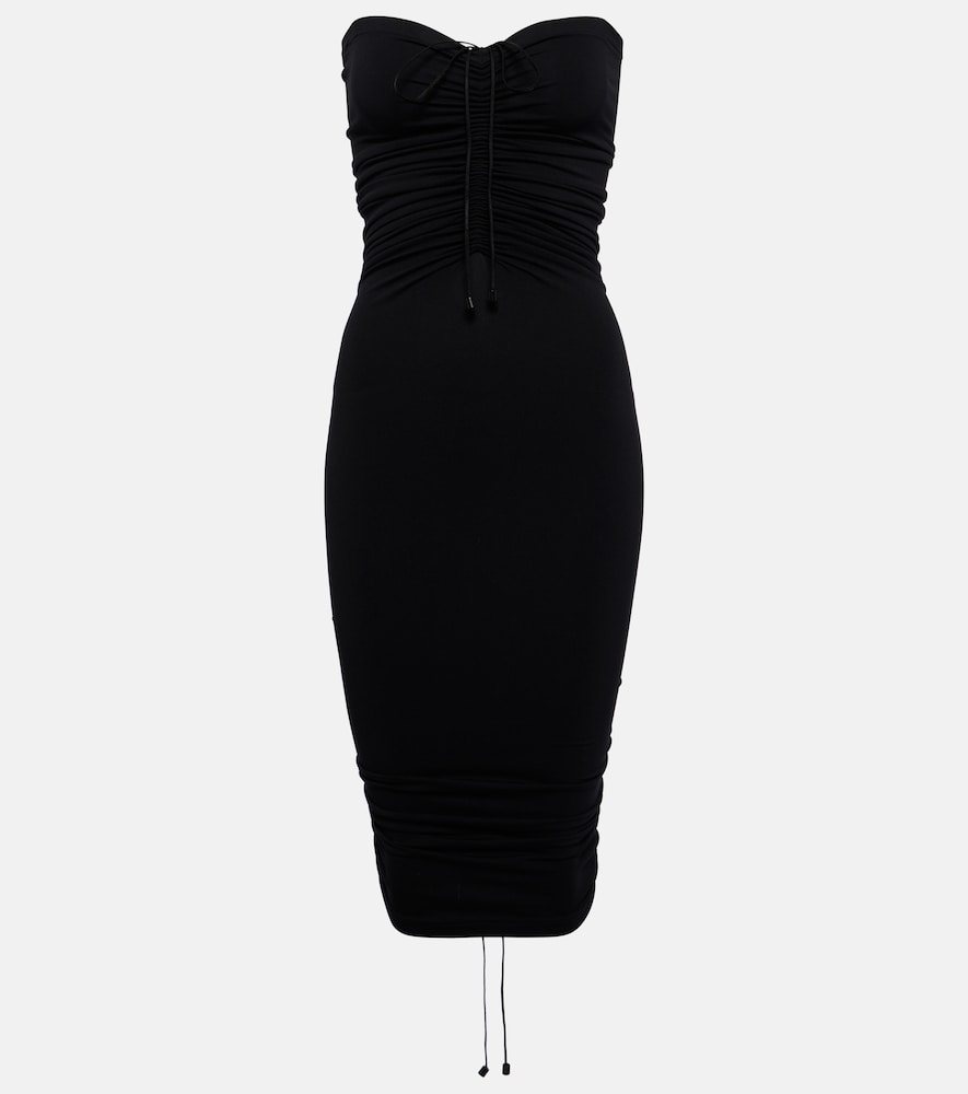 Wolford Fatal ruched strapless minidress. Wolford Fatal 褶皱无肩带迷你连衣裙