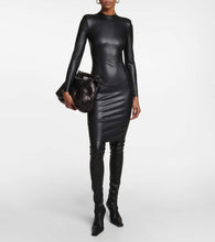 Wolford Faux-leather midi dress