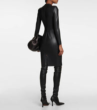 Wolford Faux-leather midi dress