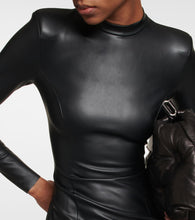 Wolford Faux-leather midi dress