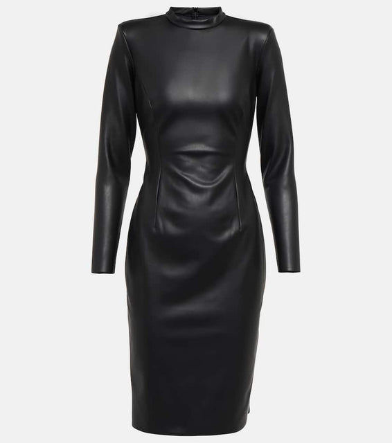 Wolford Faux-leather midi dress