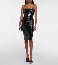 Wolford Faux leather-paneled mini dress