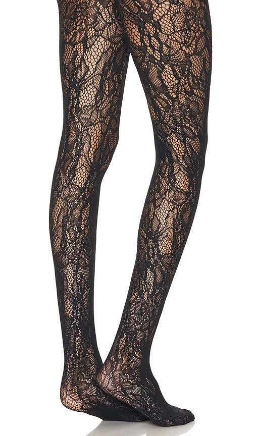 Wolford Floral Net Tights in Black
