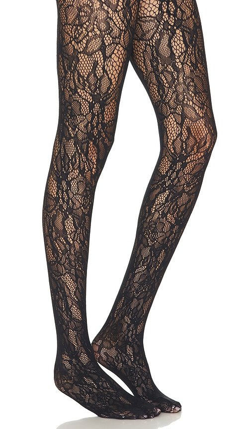 Wolford Floral Net Tights in Black - Collants en filet à fleurs Wolford en noir - Wolford 黑色花卉网袜 - Wolford Netzstrumpfhose mit Blumenmuster in Schwarz - Wolford 플로럴 네트 스타킹블랙 색상 - Collant a rete floreale Wolford in nero