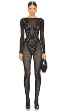 Wolford Flower Lace Jumpsuit in Black - Combinaison en dentelle à fleurs Wolford en noir - Wolford 黑色花朵蕾丝连身裤 - Wolford Blumen-Spitzen-Overall in Schwarz - Wolford 플라워 레이스 점프수트블랙 색상 - Tuta in pizzo floreale Wolford in nero