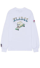 XLARGE Good Time Long Sleeve Tee in White - XLARGE Good Time T-shirt à manches longues en blanc - XLARGE Good Time 白色长袖 T 恤 - XLARGE Good Time Langarm-T-Shirt in Weiß - XLARGE Good Time 긴팔 티셔츠 화이트 색상 - Maglietta a maniche lunghe XLARGE Good Time in bianco