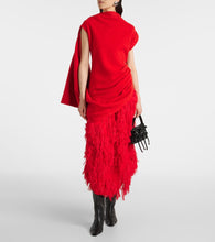 Xu Zhi Draped chiffon midi skirt
