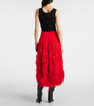 Xu Zhi Draped chiffon midi skirt