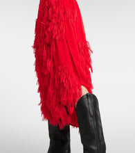 Xu Zhi Draped chiffon midi skirt