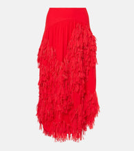 Xu Zhi Draped chiffon midi skirt - 徐之垂褶雪纺中长裙