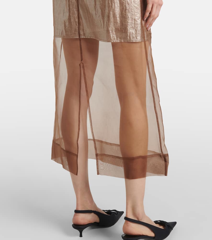 Xu Zhi Embesllished paneled midi dress