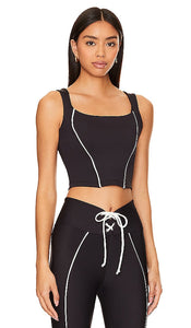 YEAR OF OURS Corset Tank in Black