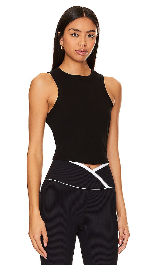 YEAR OF OURS Racer Crop Top in Black