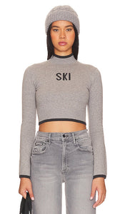 YEAR OF OURS Ski Bell Sleeve Cashmere Sweater in Grey - YEAR OF OURS Pull en cachemire à manches cloche de ski en gris - YEAR OF OURS 灰色滑雪喇叭袖羊绒毛衣 - YEAR OF OURS Ski-Kaschmirpullover mit Glockenärmeln in Grau - YEAR OF OURS 스키 벨 슬리브 캐시미어 스웨터그레이 색상 - ANNO DEL NOSTRO Maglione in cashmere con maniche a campana da sci in grigio