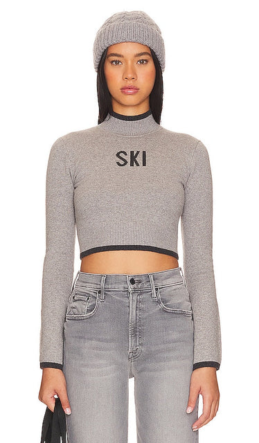 YEAR OF OURS Ski Bell Sleeve Cashmere Sweater in Grey - YEAR OF OURS Pull en cachemire à manches cloche de ski en gris - YEAR OF OURS 灰色滑雪喇叭袖羊绒毛衣 - YEAR OF OURS Ski-Kaschmirpullover mit Glockenärmeln in Grau - YEAR OF OURS 스키 벨 슬리브 캐시미어 스웨터그레이 색상 - ANNO DEL NOSTRO Maglione in cashmere con maniche a campana da sci in grigio
