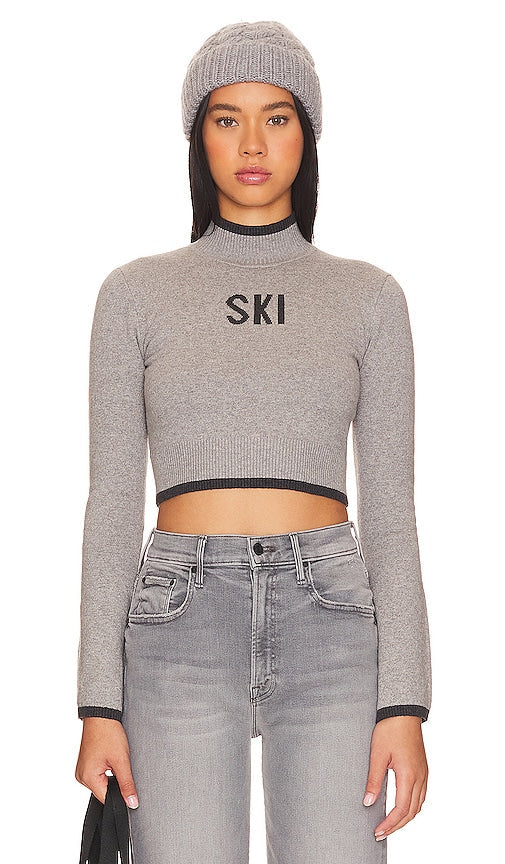 YEAR OF OURS Ski Bell Sleeve Cashmere Sweater in Grey - YEAR OF OURS Pull en cachemire à manches cloche de ski en gris - YEAR OF OURS 灰色滑雪喇叭袖羊绒毛衣 - YEAR OF OURS Ski-Kaschmirpullover mit Glockenärmeln in Grau - YEAR OF OURS 스키 벨 슬리브 캐시미어 스웨터그레이 색상 - ANNO DEL NOSTRO Maglione in cashmere con maniche a campana da sci in grigio