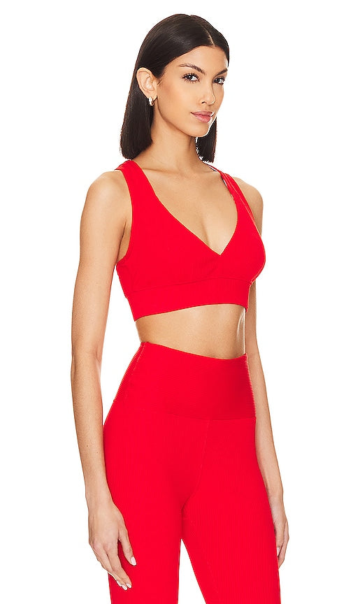 YEAR OF OURS Tess Ribbed Bra in Red