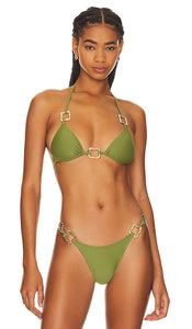 YEVRAH SWIM Capri Basic Bikini Top in Green - Haut de bikini basique capri YEVRAH SWIM en vert - YEVRAH SWIM 绿色七分基本款比基尼上衣 - YEVRAH SWIM Capri Basic Bikinioberteil in Grün - YEVRAH SWIM Capri 베이직 비키니 탑 - YEVRAH SWIM Top bikini basic Capri in verde