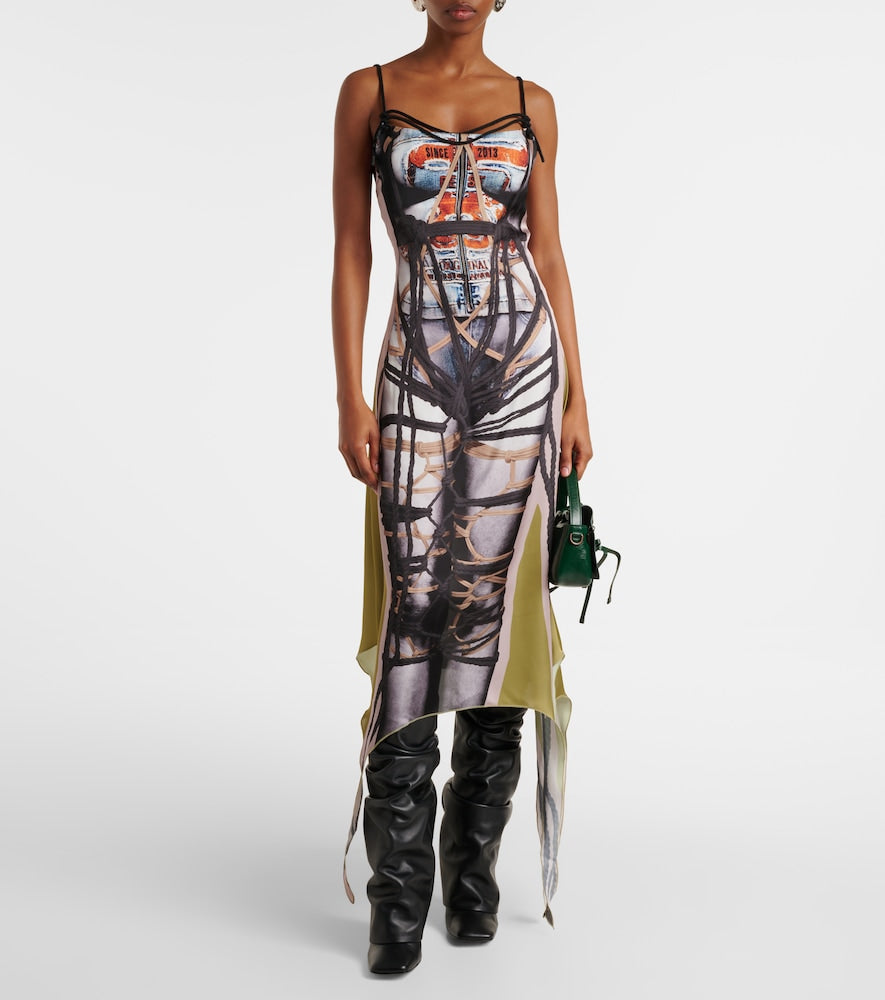 Y/Project Bondage printed midi dress