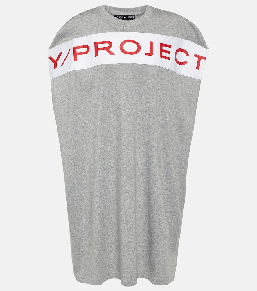 Y/Project Logo cotton jersey minidress. Y/Project Logo 棉质针织迷你连衣裙