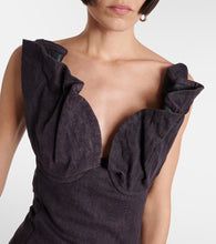 Y/Project Ruffled denim minidress