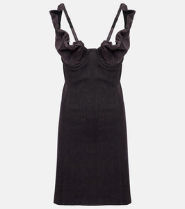 Y/Project Ruffled denim minidress