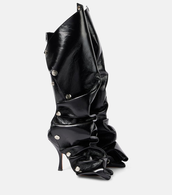Y/Project Snap 100 leather knee-high boots