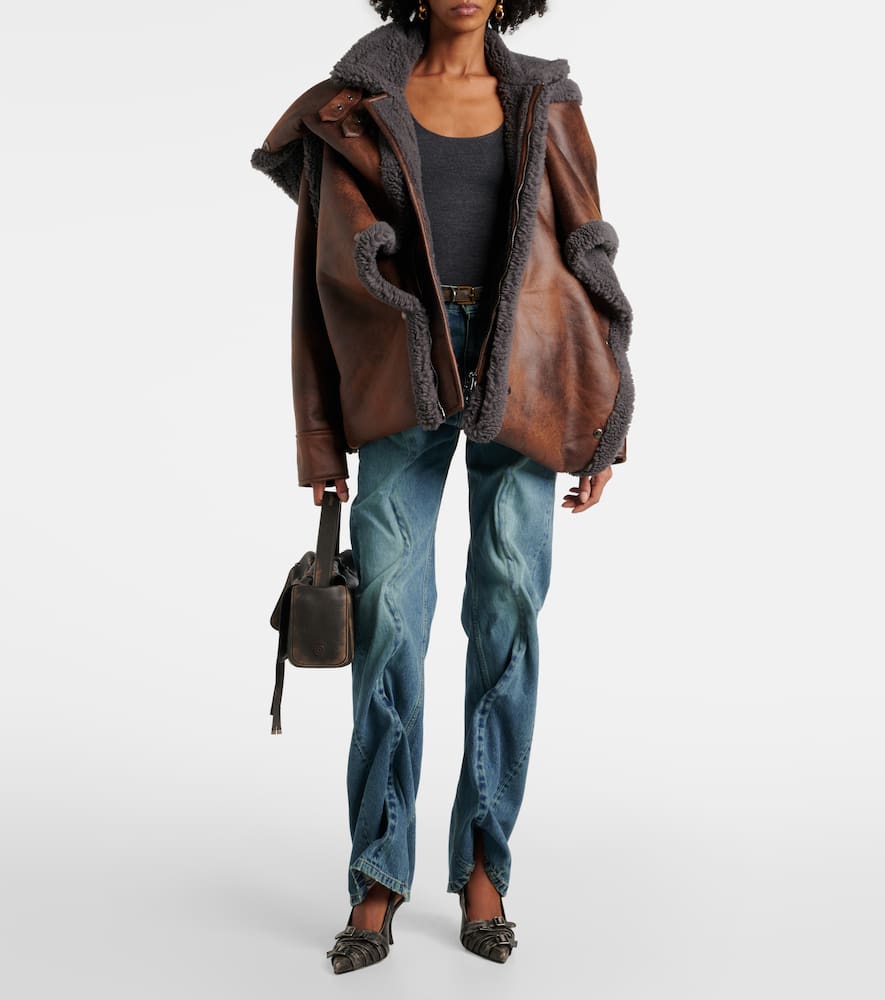 Y/Project Snap Off faux shearling-trimmed jacket
