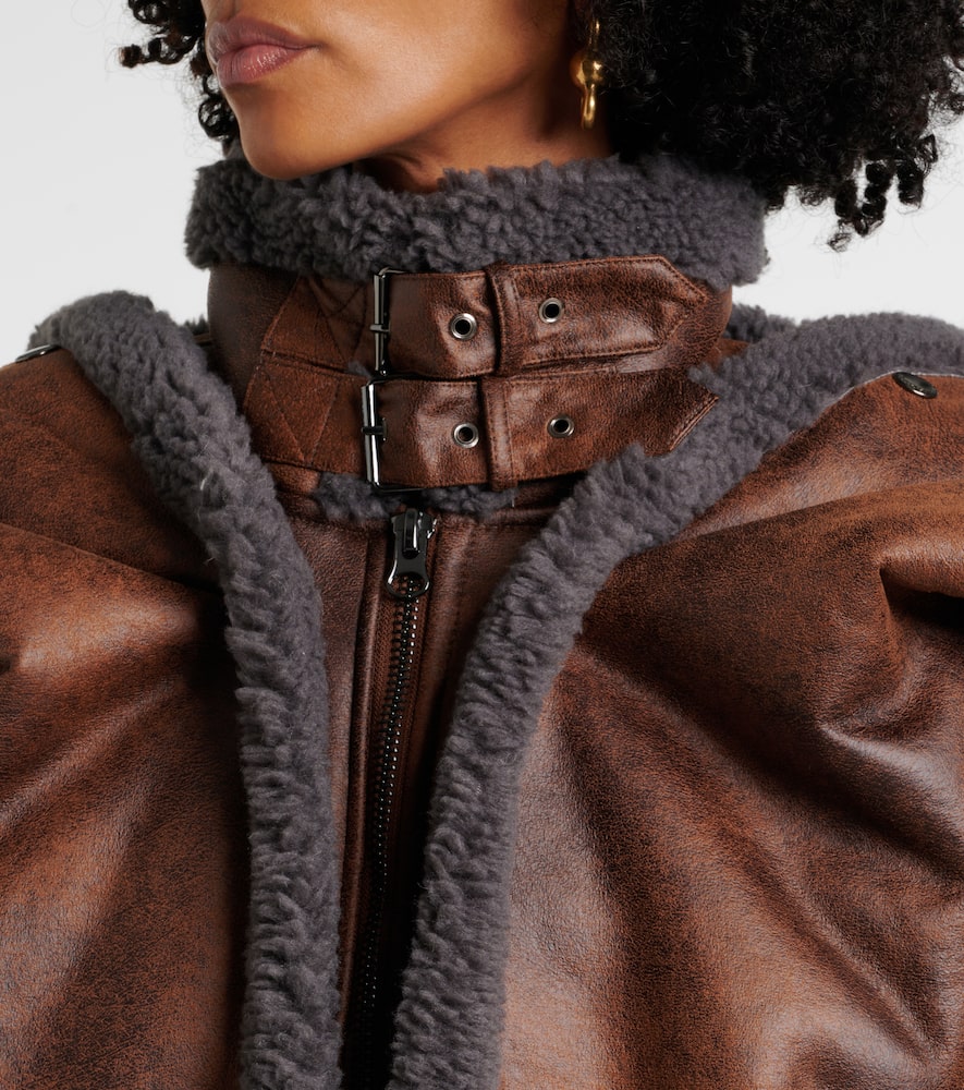 Y/Project Snap Off faux shearling-trimmed jacket