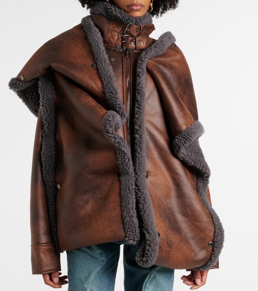 Y/Project Snap Off faux shearling-trimmed jacket