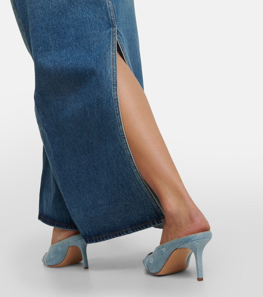 Y/Project Y Belt denim maxi skirt
