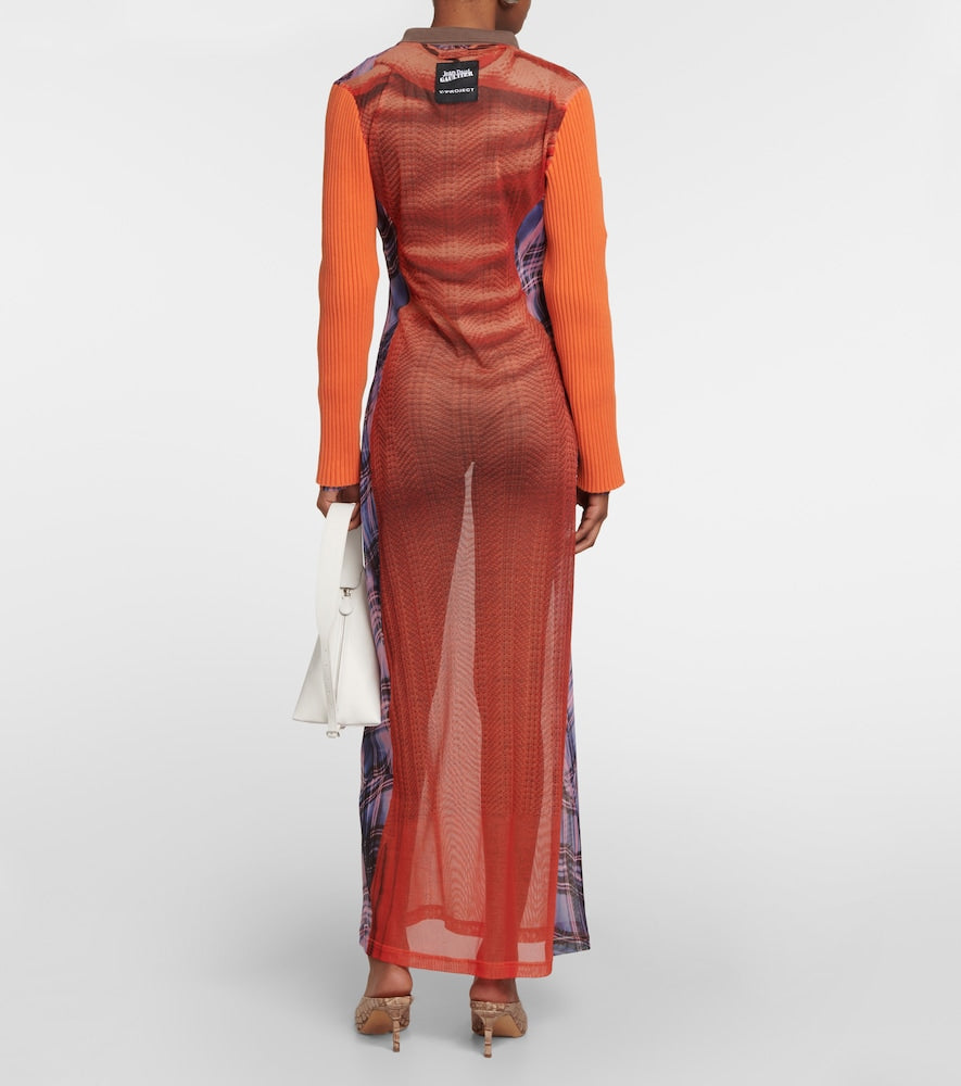 Y/Project x Jean Paul Gaultier Trompe L'Oeil maxi dress