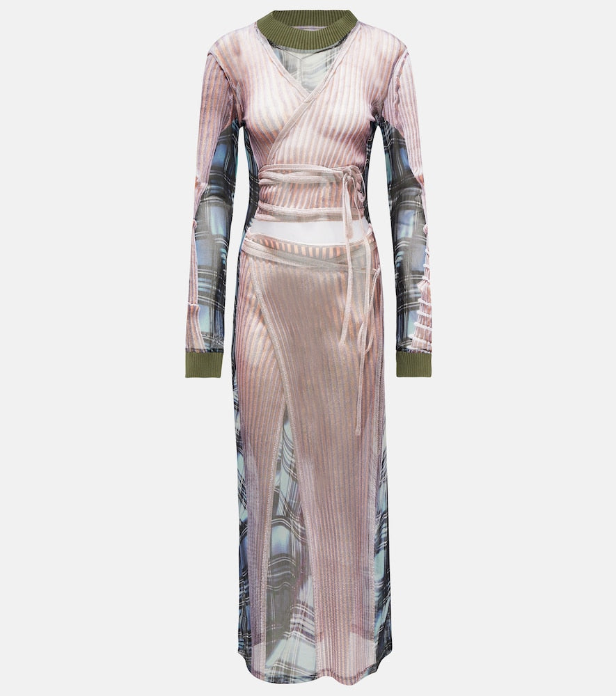 Y/Project x Jean Paul Gaultier Trompe L'Oeil maxi dress. Y/Project x Jean Paul Gaultier Trompe L'Oeil 超长连衣裙