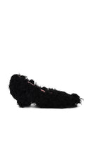 Yuhan Wang Faux Fur Kitten Heels in Black | Black Pump Heels for Women