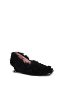 Yuhan Wang Faux Fur Kitten Heels in Black